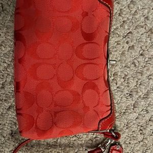 Red Coach wristlet